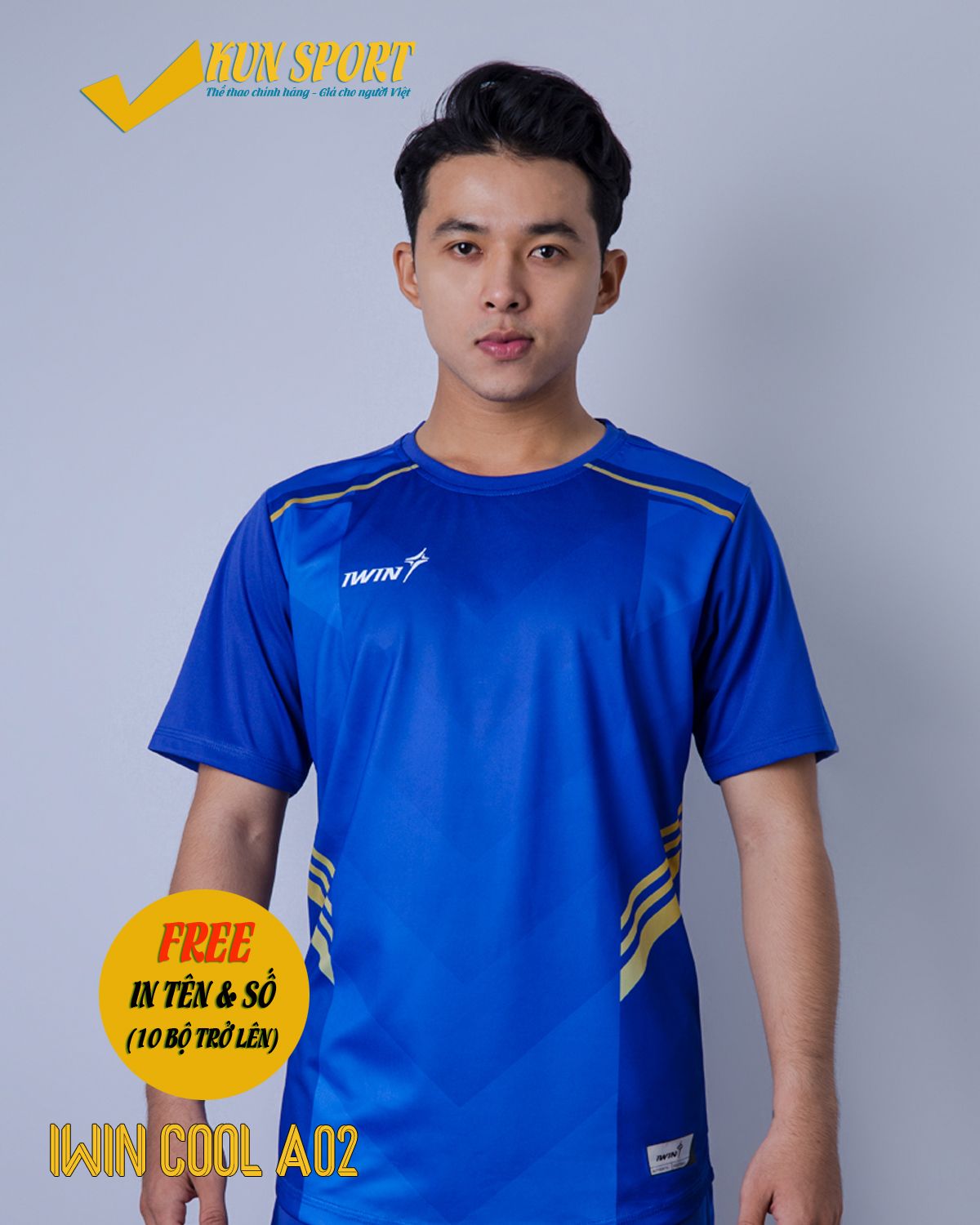 Bộ áo IWIN COOL A02 - Xanh bích