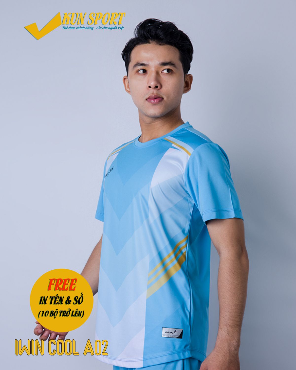 Bộ áo IWIN COOL A02 - Xanh ya