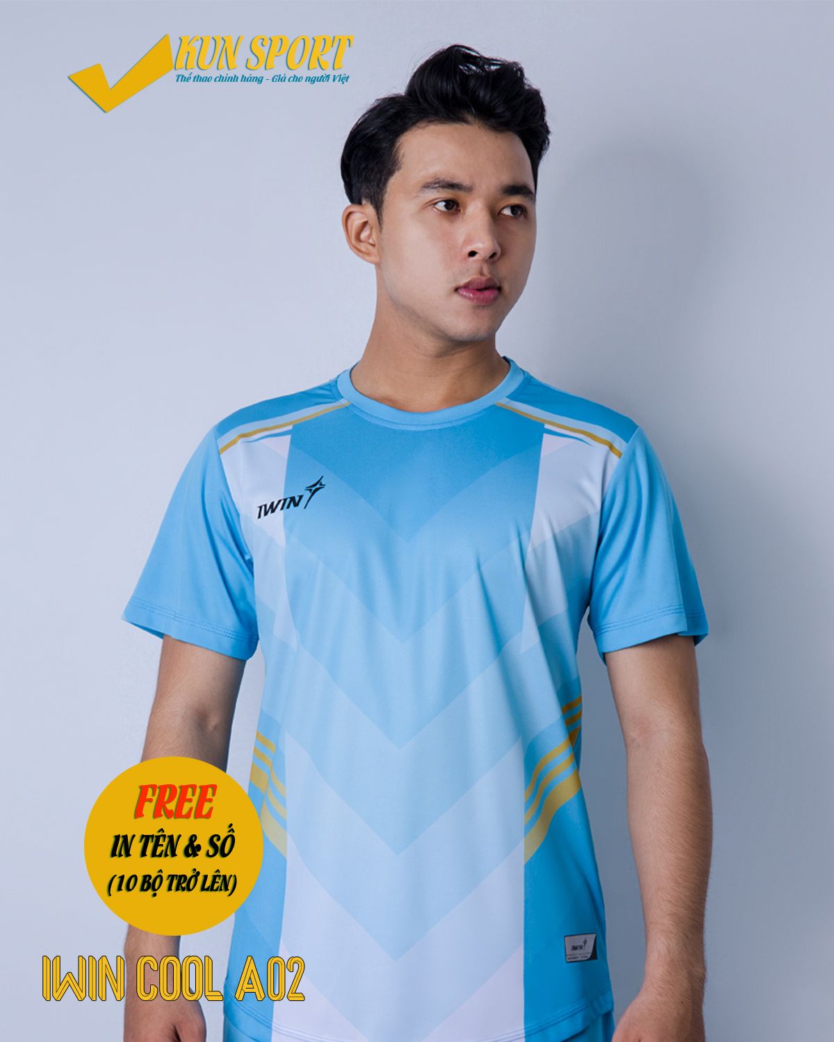 Bộ áo IWIN COOL A02 - Xanh ya