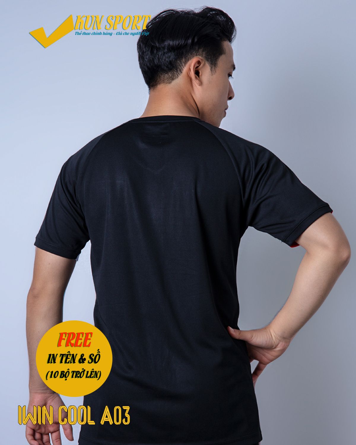 Bộ áo IWIN COOL A03 - Đen