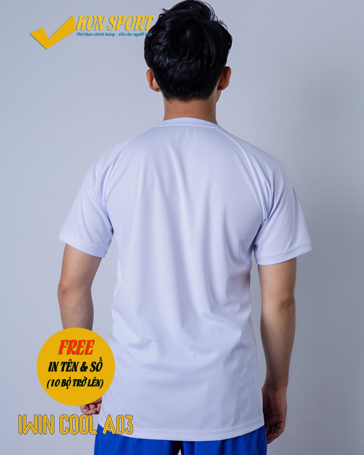 Bộ áo IWIN COOL A03 - Trắng