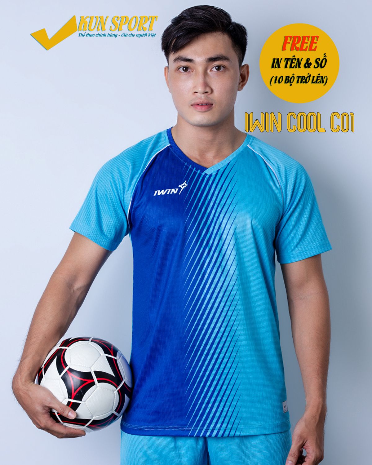 Bộ áo IWIN COOL C01 - Xanh ya