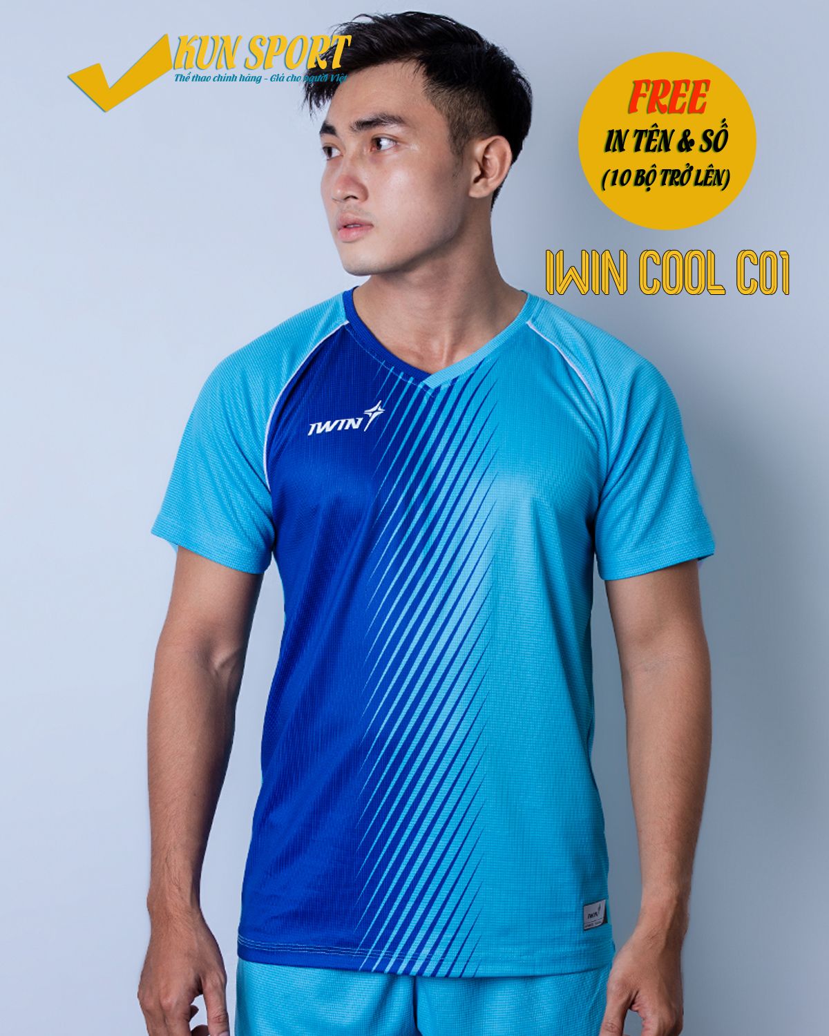 Bộ áo IWIN COOL C01 - Xanh ya