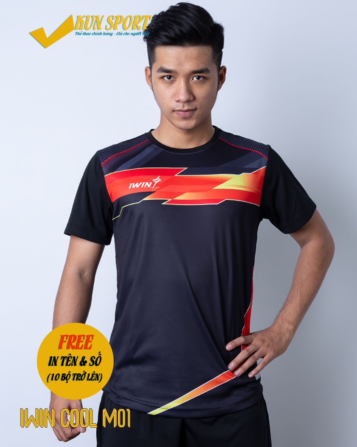 Bộ áo IWIN COOL M01 - Đen