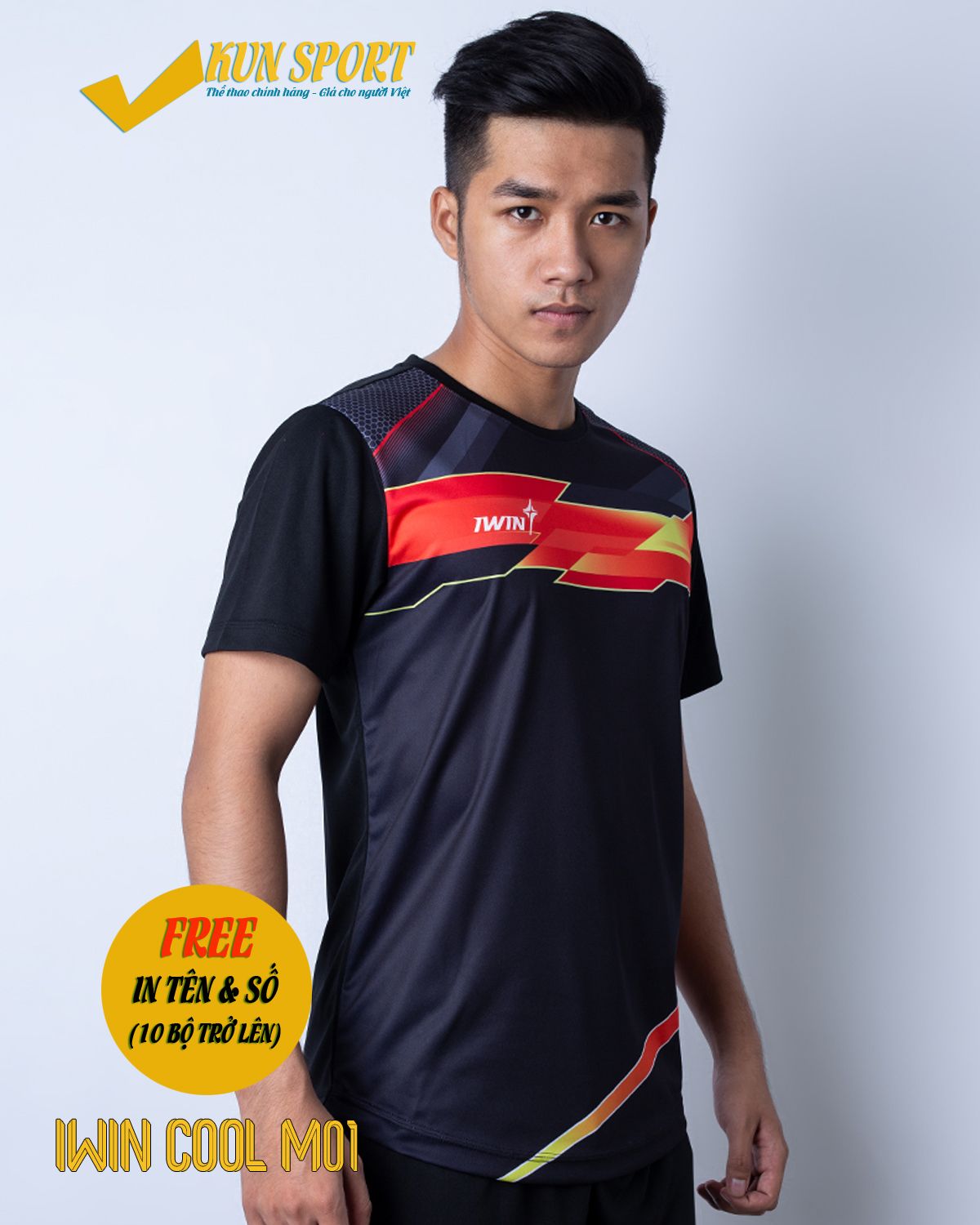 Bộ áo IWIN COOL M01 - Đen