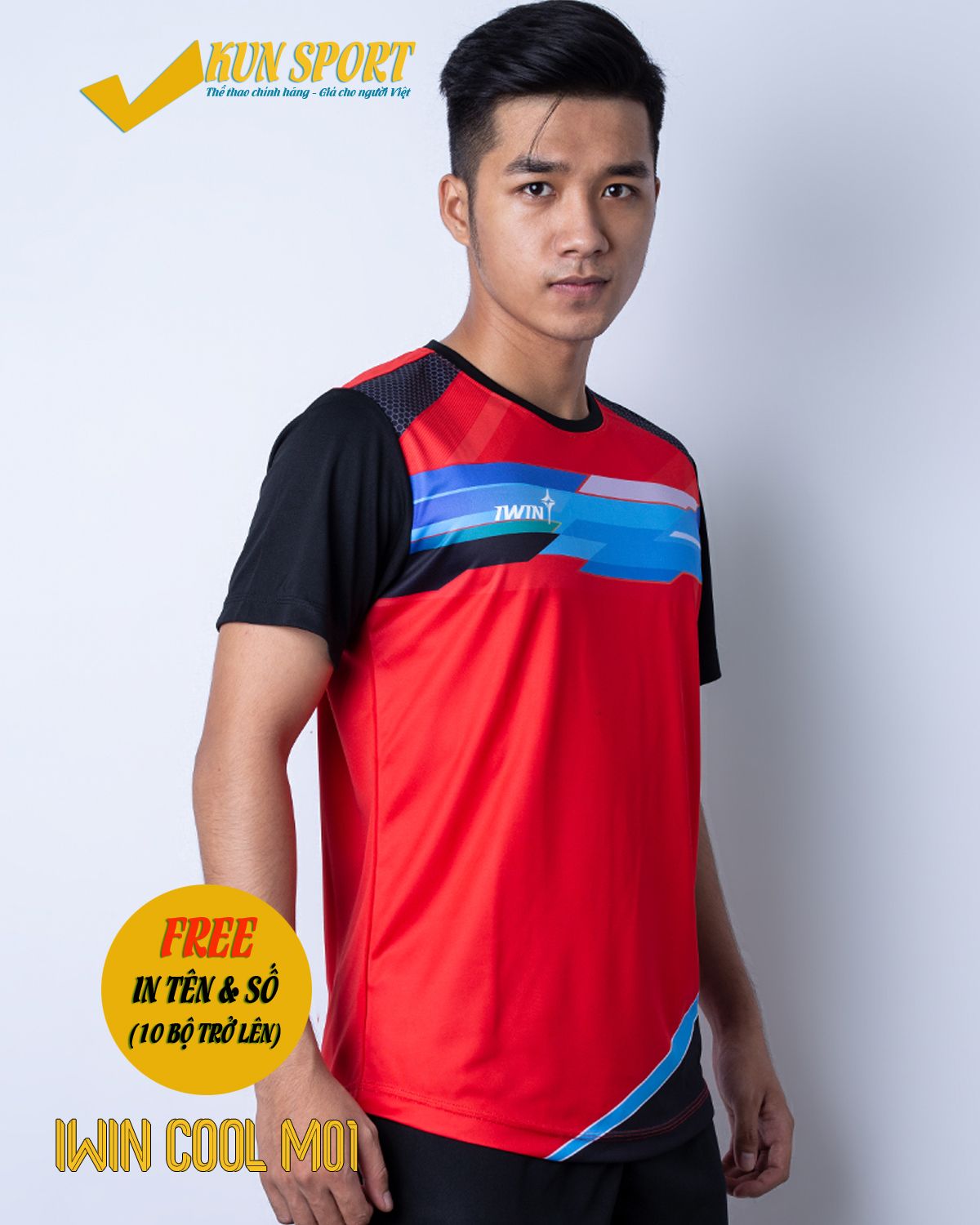 Bộ áo IWIN COOL M01 - Đỏ