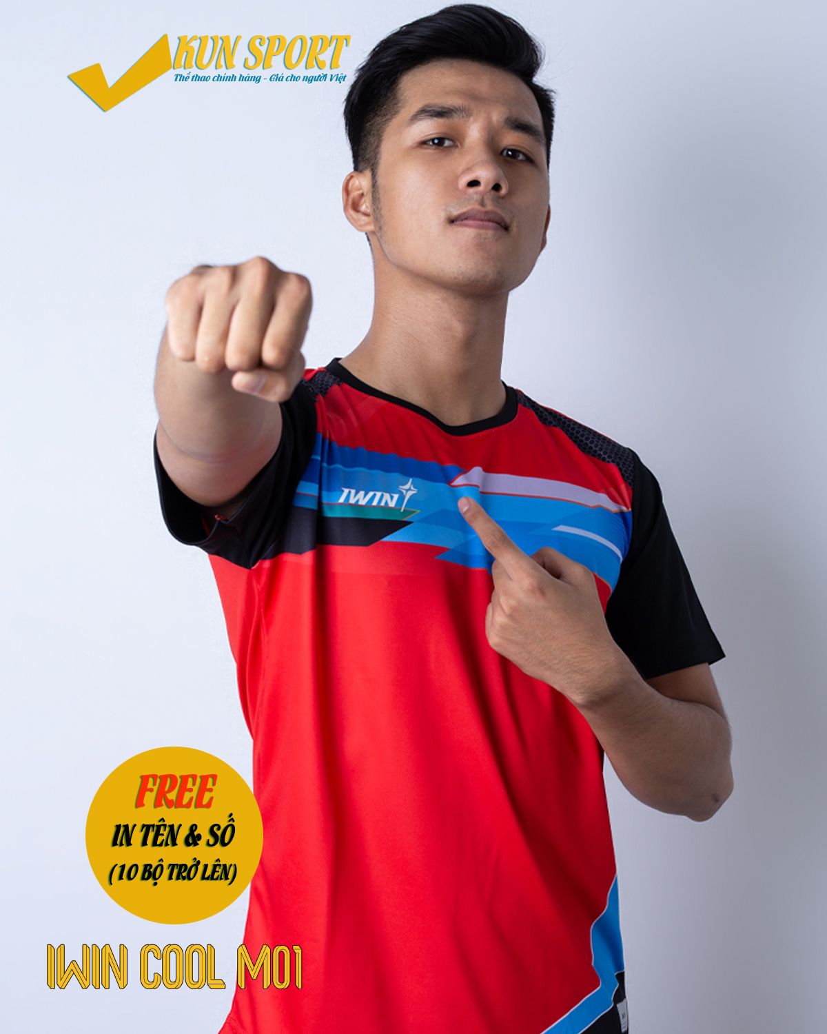 Bộ áo IWIN COOL M01 - Đỏ