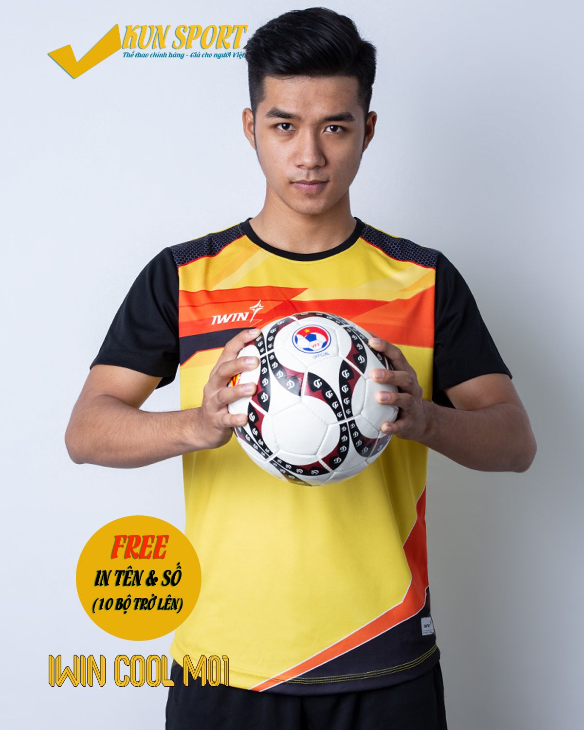 Bộ áo IWIN COOL M01 - Vàng
