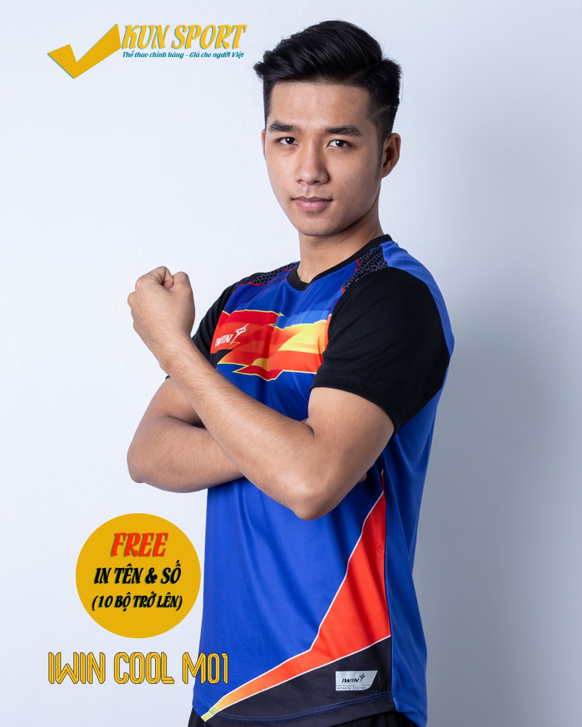Bộ áo IWIN COOL M01 - Xanh bích