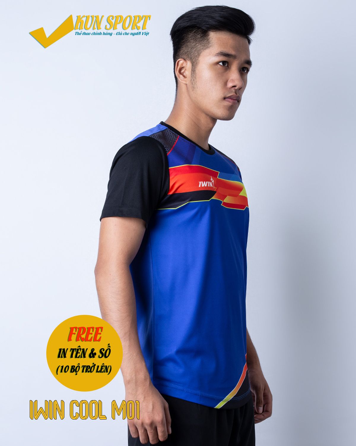 Bộ áo IWIN COOL M01 - Xanh bích