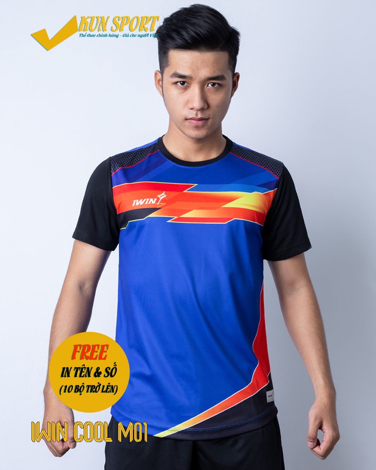 Bộ áo IWIN COOL M01 - Xanh bích