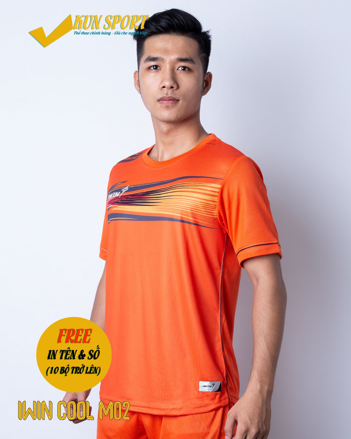 Bộ áo IWIN COOL M02 - Cam