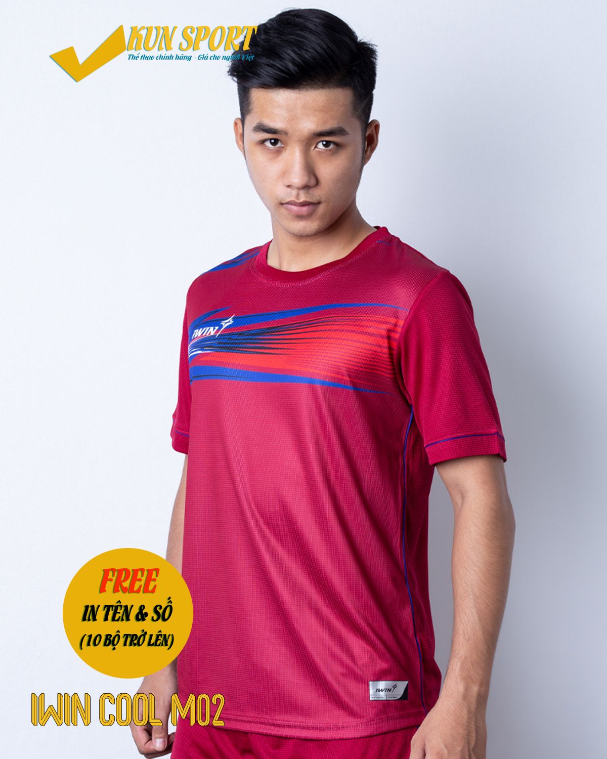 Bộ áo IWIN COOL M02 - Đỏ