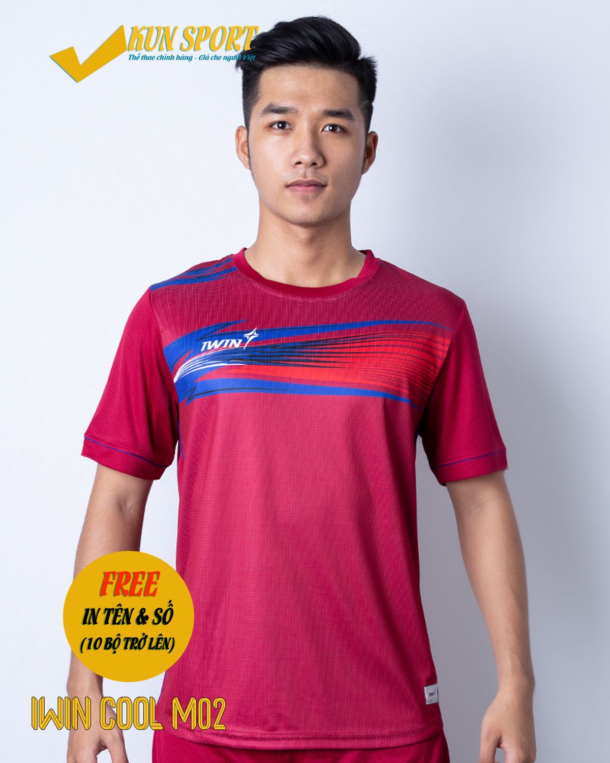 Bộ áo IWIN COOL M02 - Đỏ