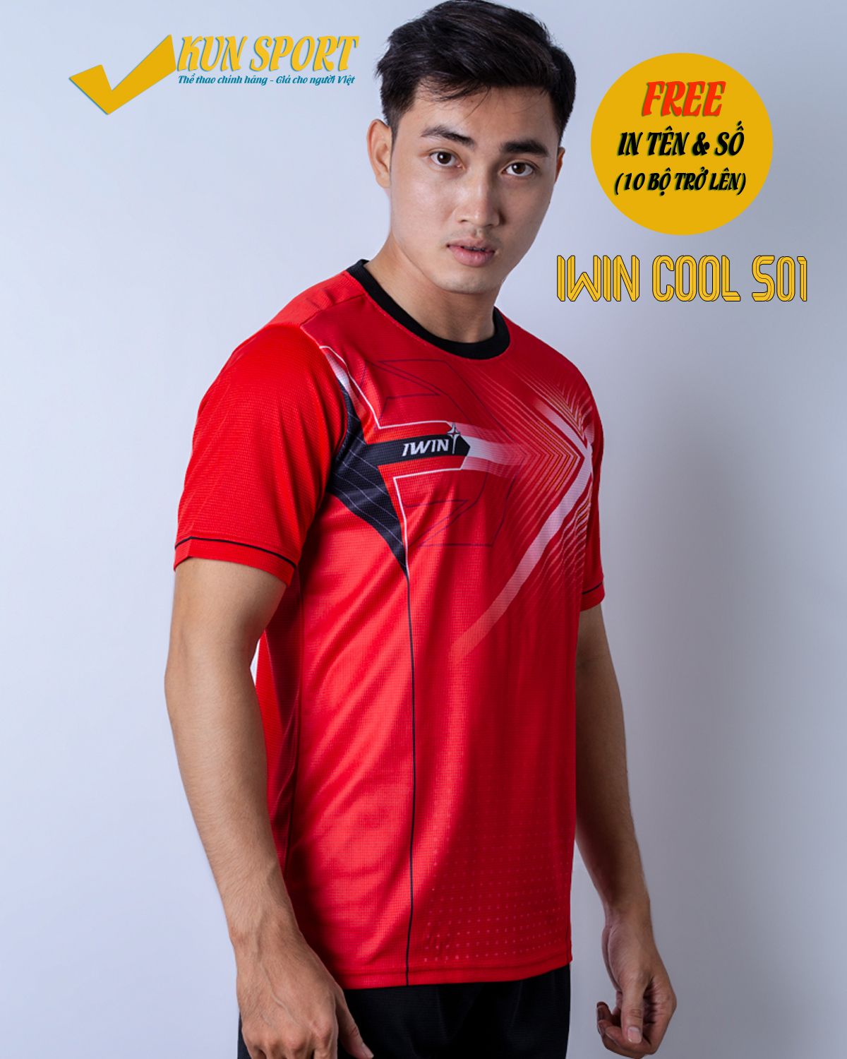 Bộ áo IWIN COOL S01 - Đỏ