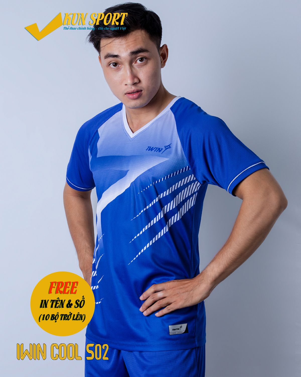 Bộ áo IWIN COOL S02 - Xanh bích