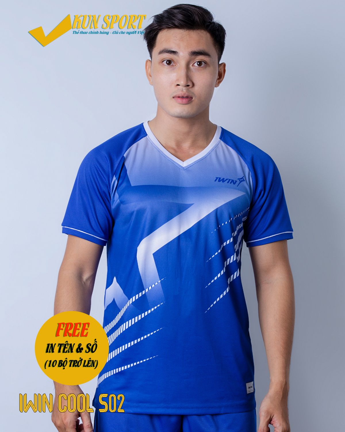 Bộ áo IWIN COOL S02 - Xanh bích