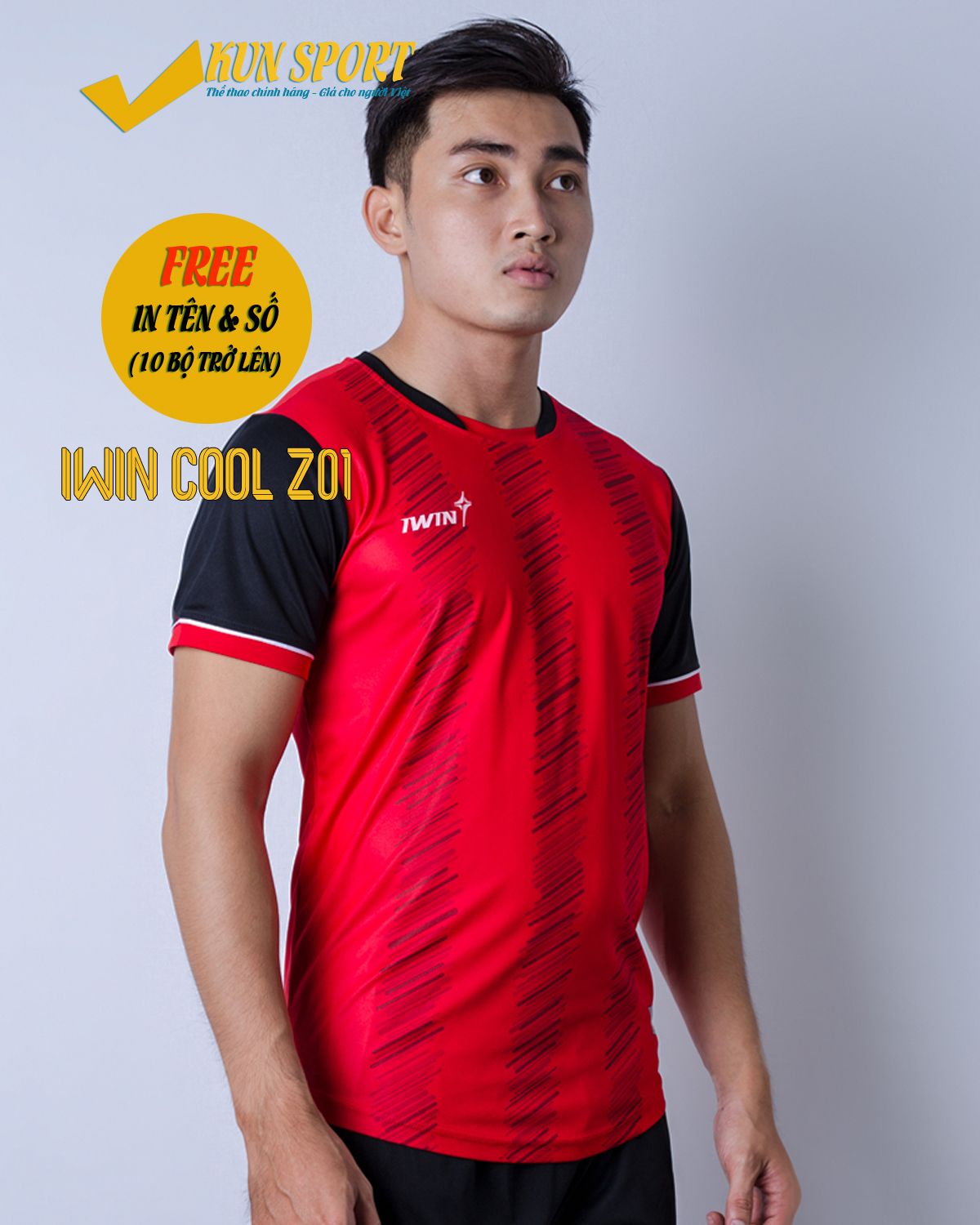 Bộ áo IWIN COOL Z01 - Đỏ
