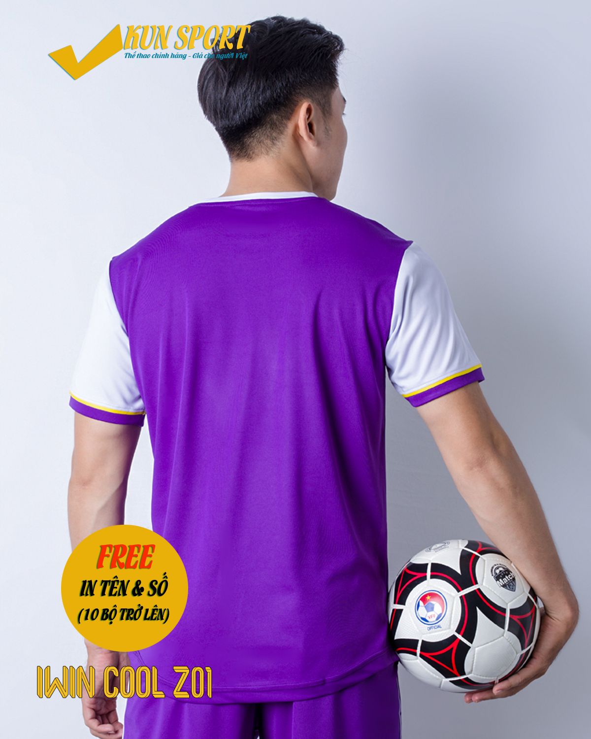 Bộ áo IWIN COOL Z01 - Tím