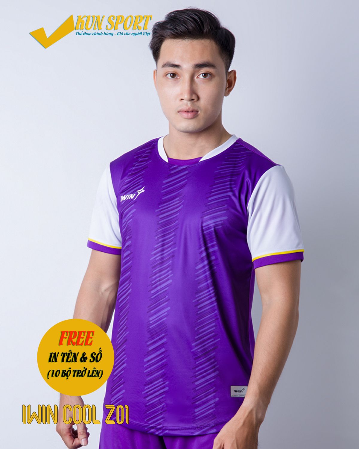 Bộ áo IWIN COOL Z01 - Tím