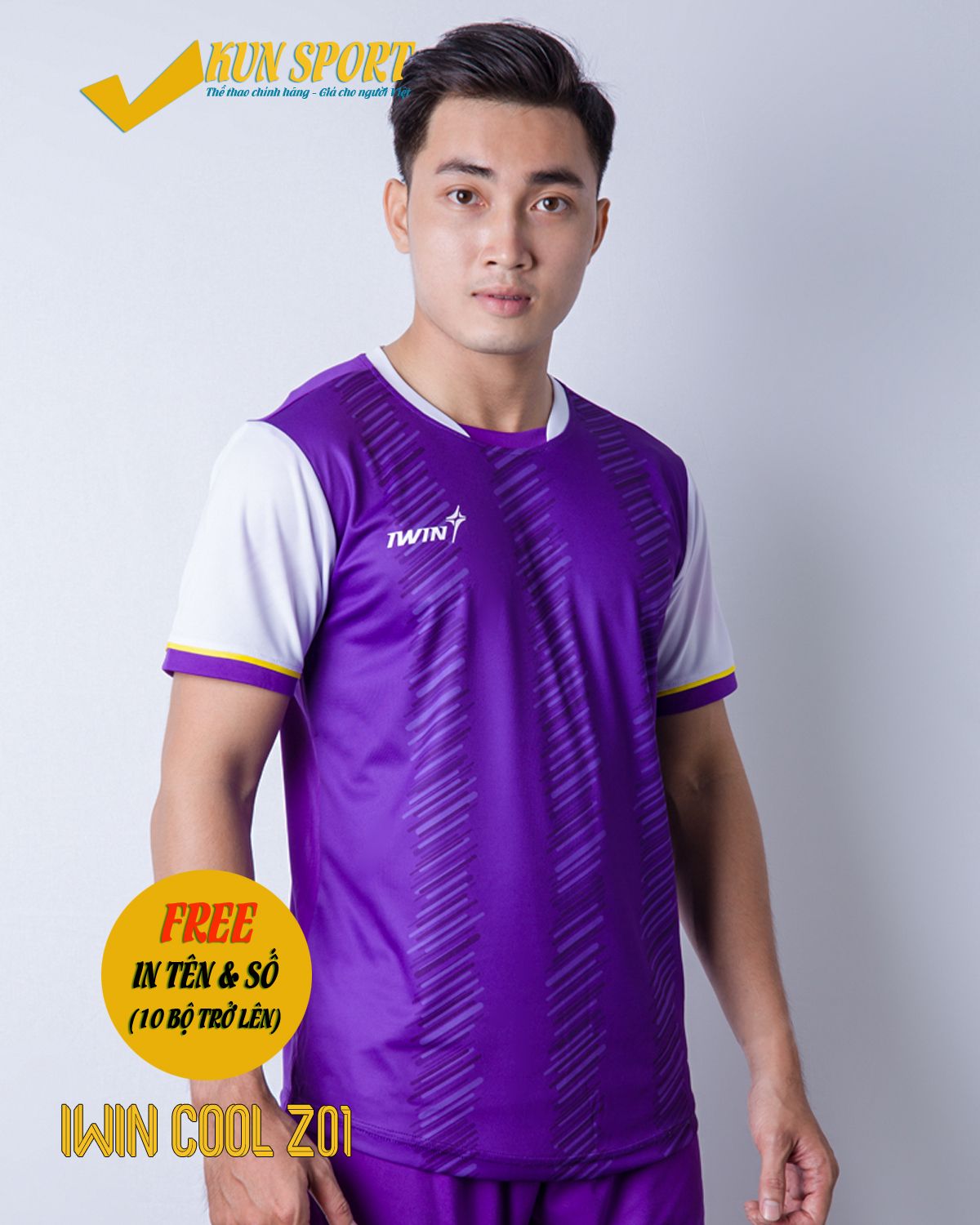 Bộ áo IWIN COOL Z01 - Tím