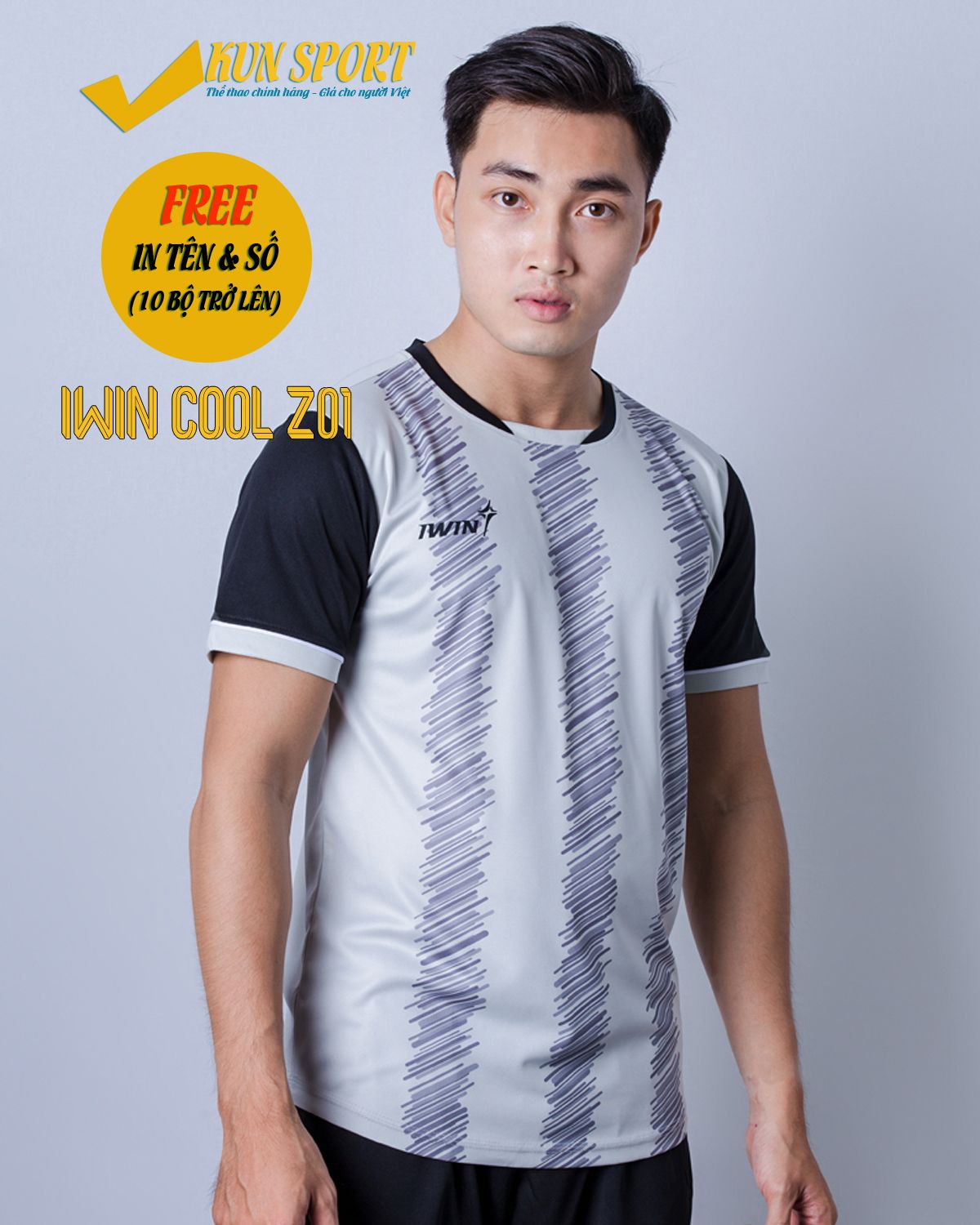 Bộ áo IWIN COOL Z01 - Trắng