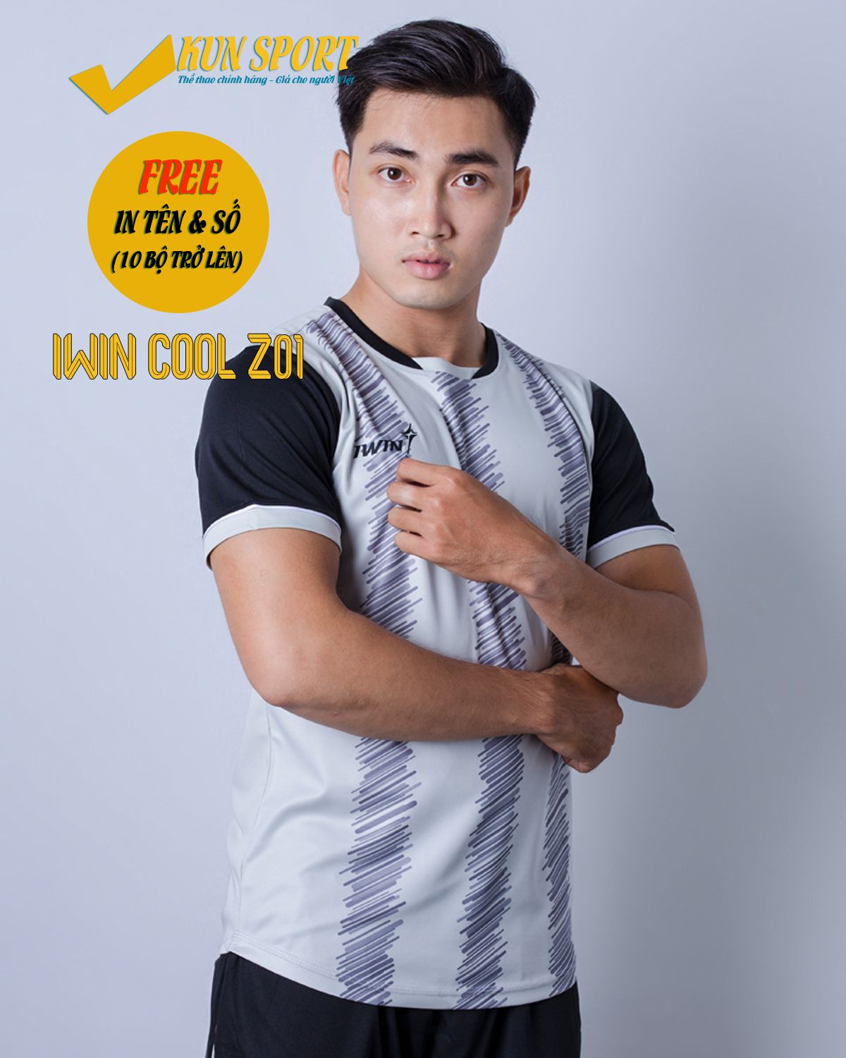 Bộ áo IWIN COOL Z01 - Trắng
