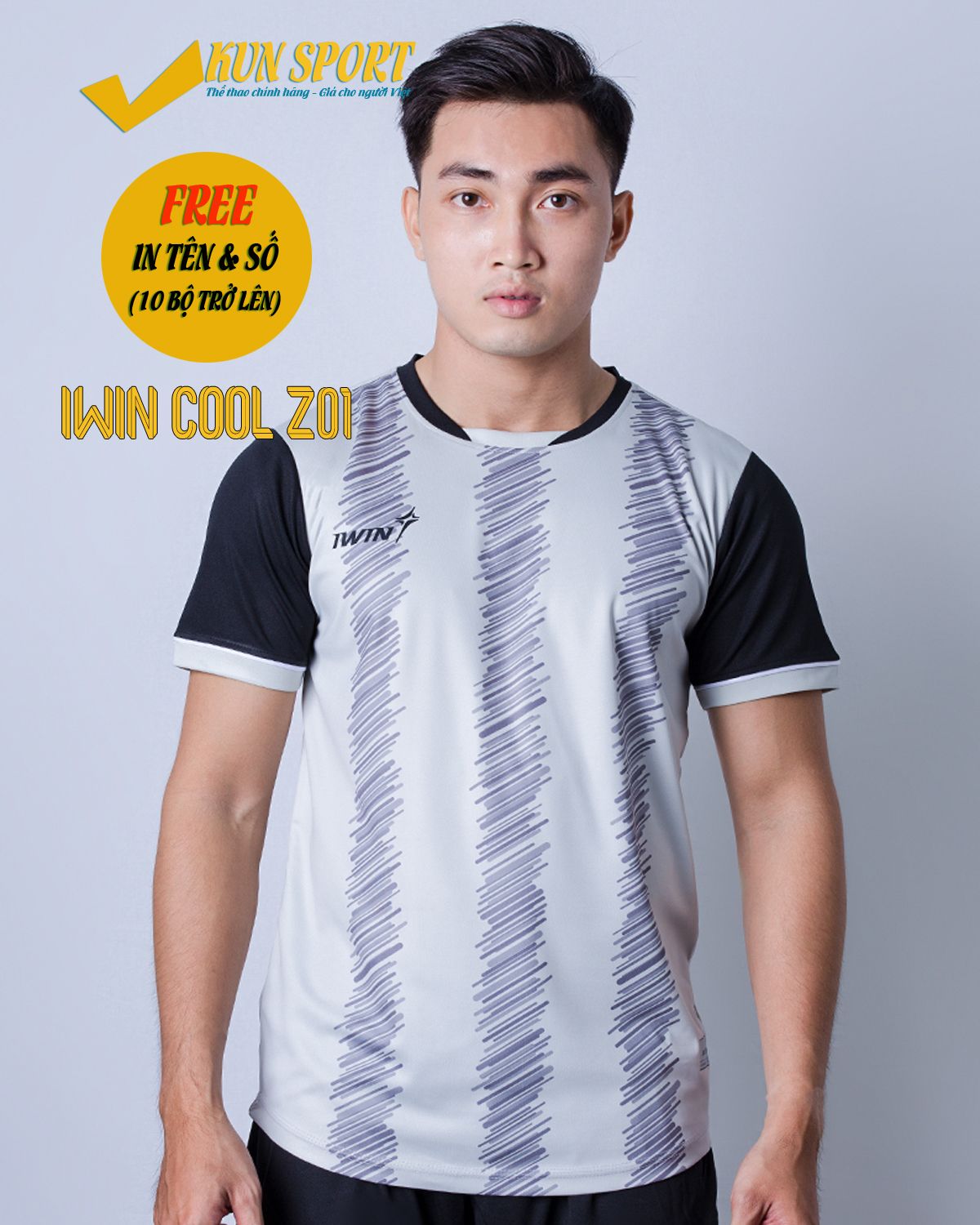Bộ áo IWIN COOL Z01 - Trắng