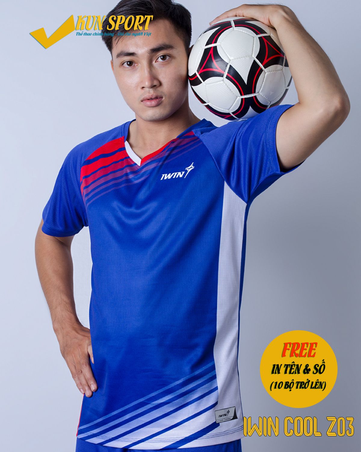 Bộ áo IWIN COOL Z03 - Xanh bích