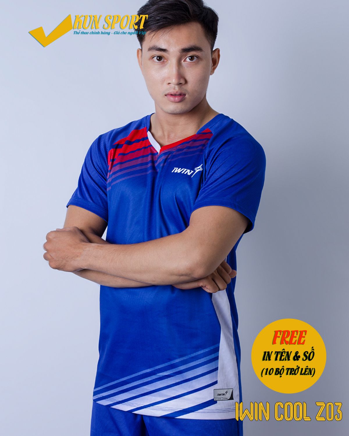 Bộ áo IWIN COOL Z03 - Xanh bích