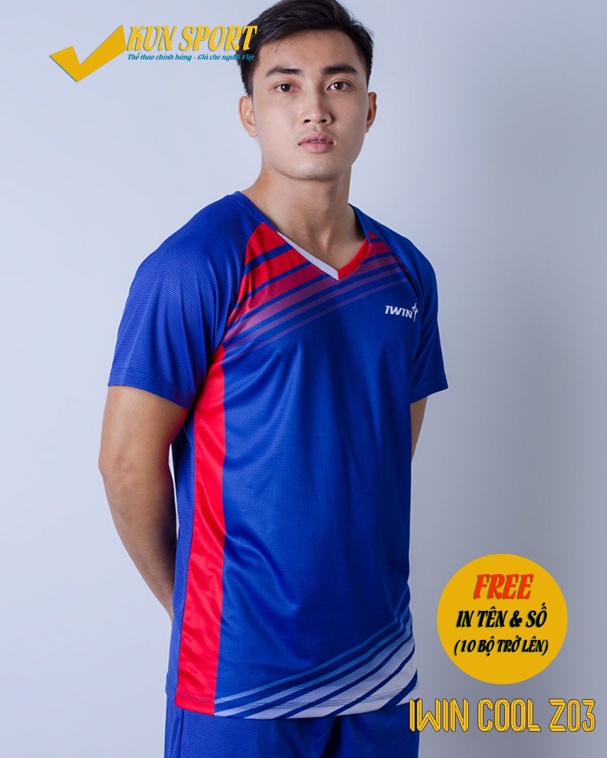 Bộ áo IWIN COOL Z03 - Xanh bích