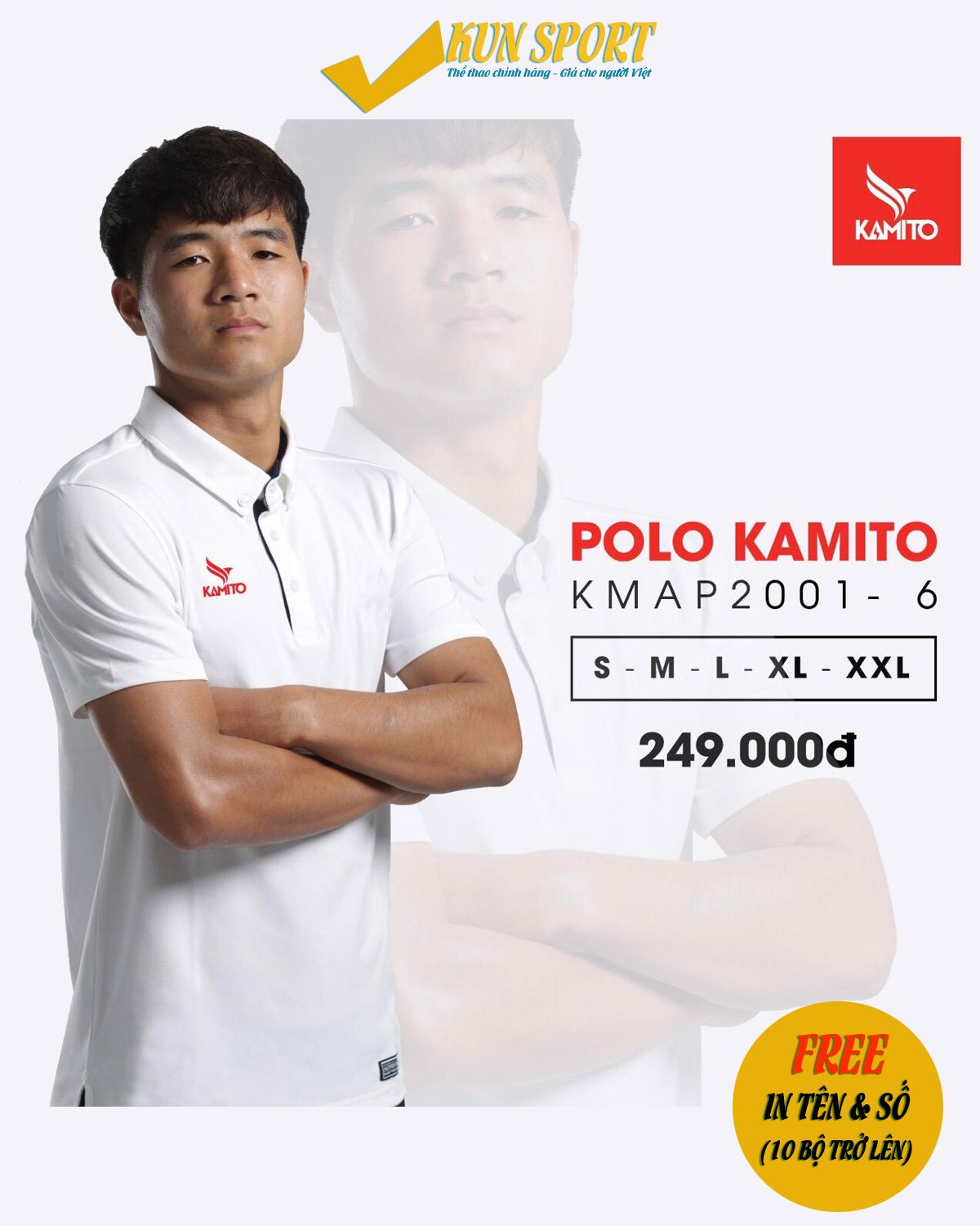Áo POLO KAMITO 2020 - Trắng