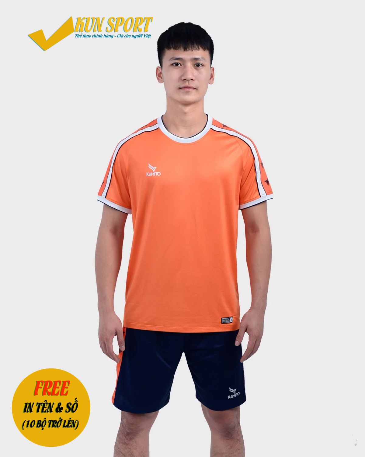 Bộ áo đá bóng KAMITO 122020 - Cam