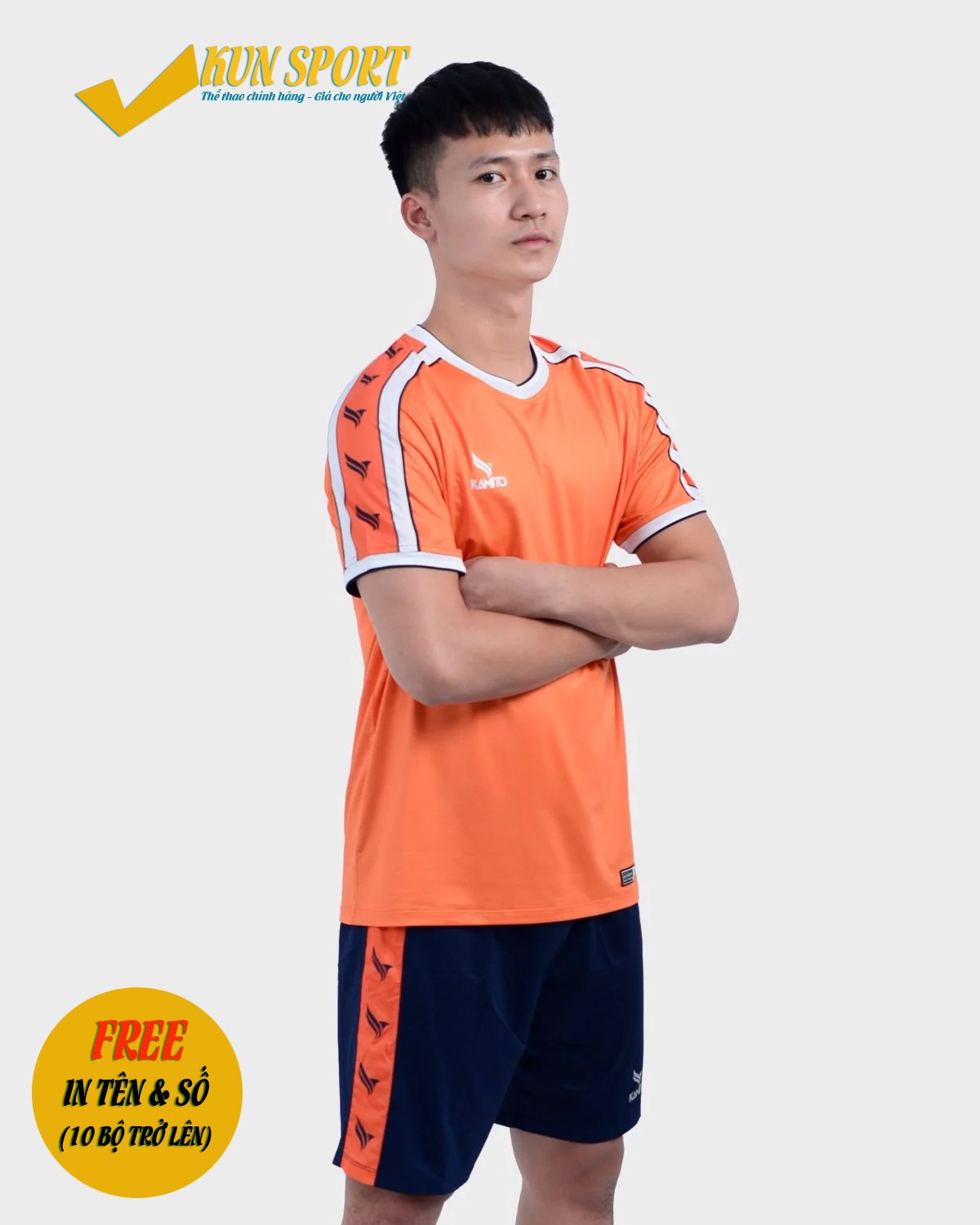 Bộ áo đá bóng KAMITO 122020 - Cam