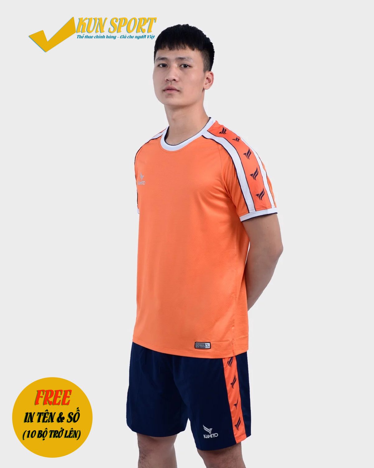 Bộ áo đá bóng KAMITO 122020 - Cam