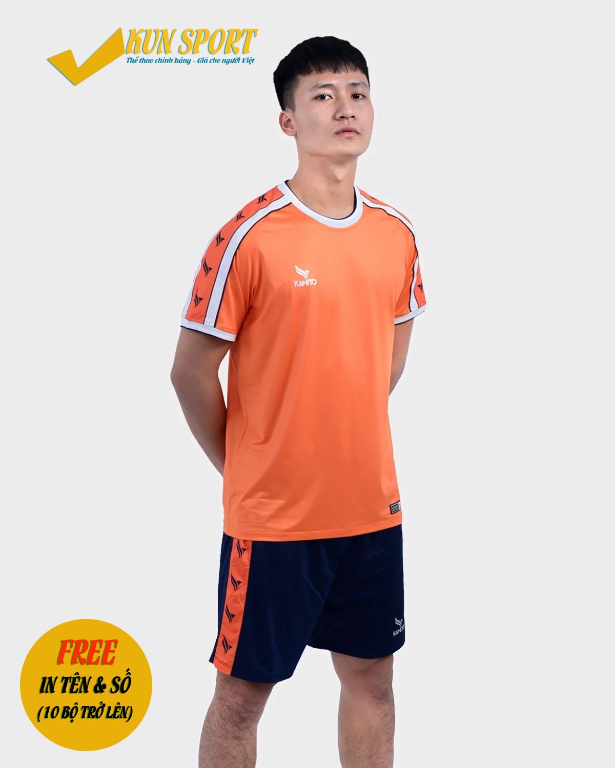 Bộ áo đá bóng KAMITO 122020 - Cam
