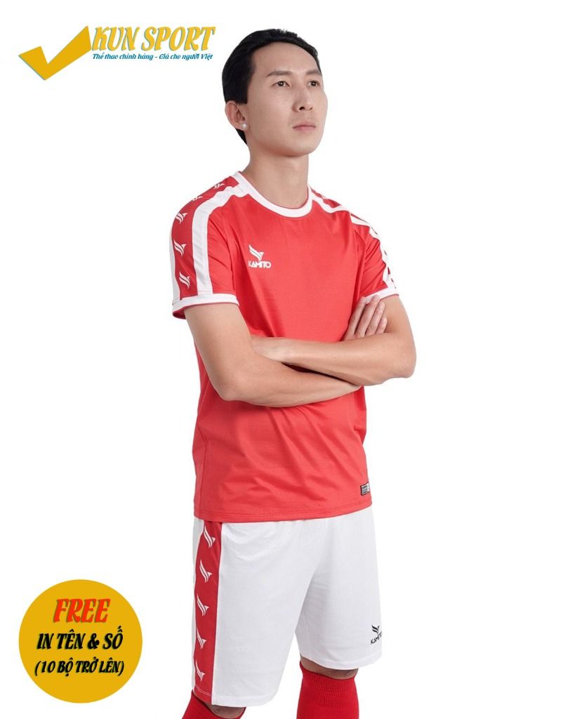 BỘ QUẦN ÁO BÓNG ĐÁ KAMITO KMST210 - Đỏ