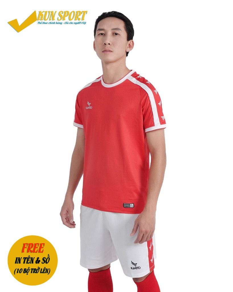 BỘ QUẦN ÁO BÓNG ĐÁ KAMITO KMST210 - Đỏ
