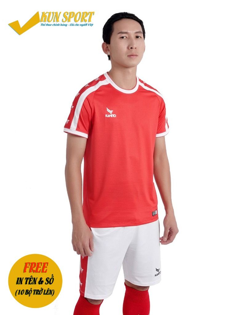 BỘ QUẦN ÁO BÓNG ĐÁ KAMITO KMST210 - Đỏ