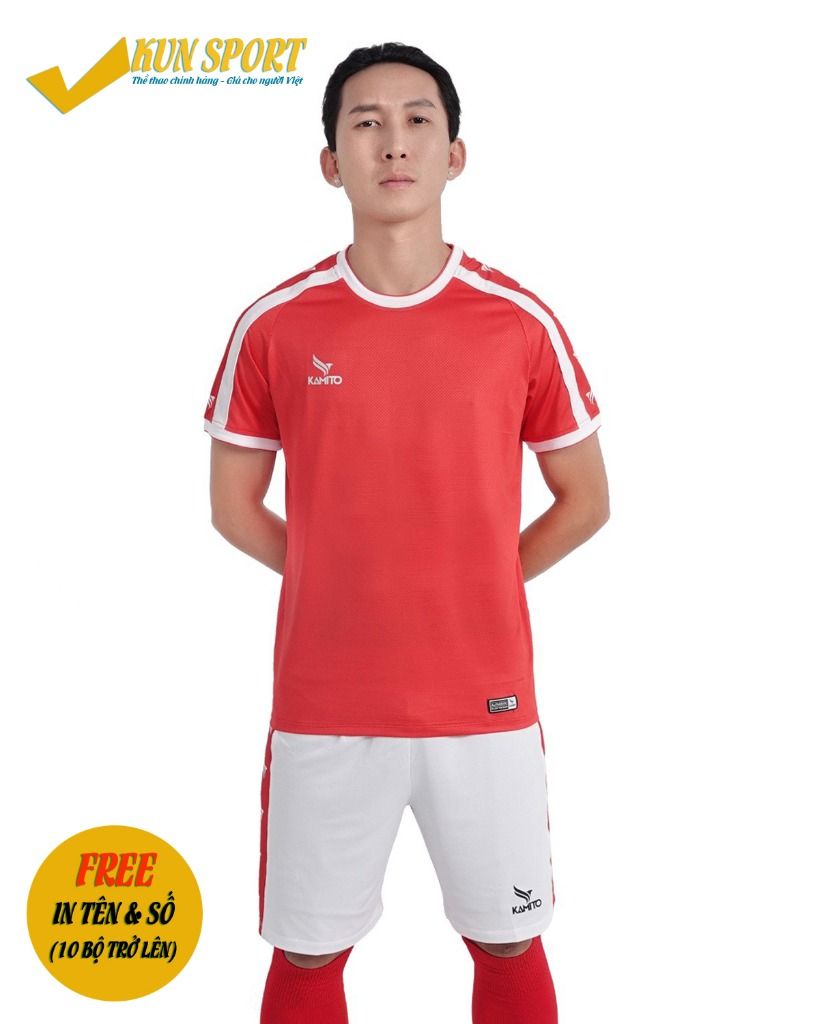 BỘ QUẦN ÁO BÓNG ĐÁ KAMITO KMST210 - Đỏ