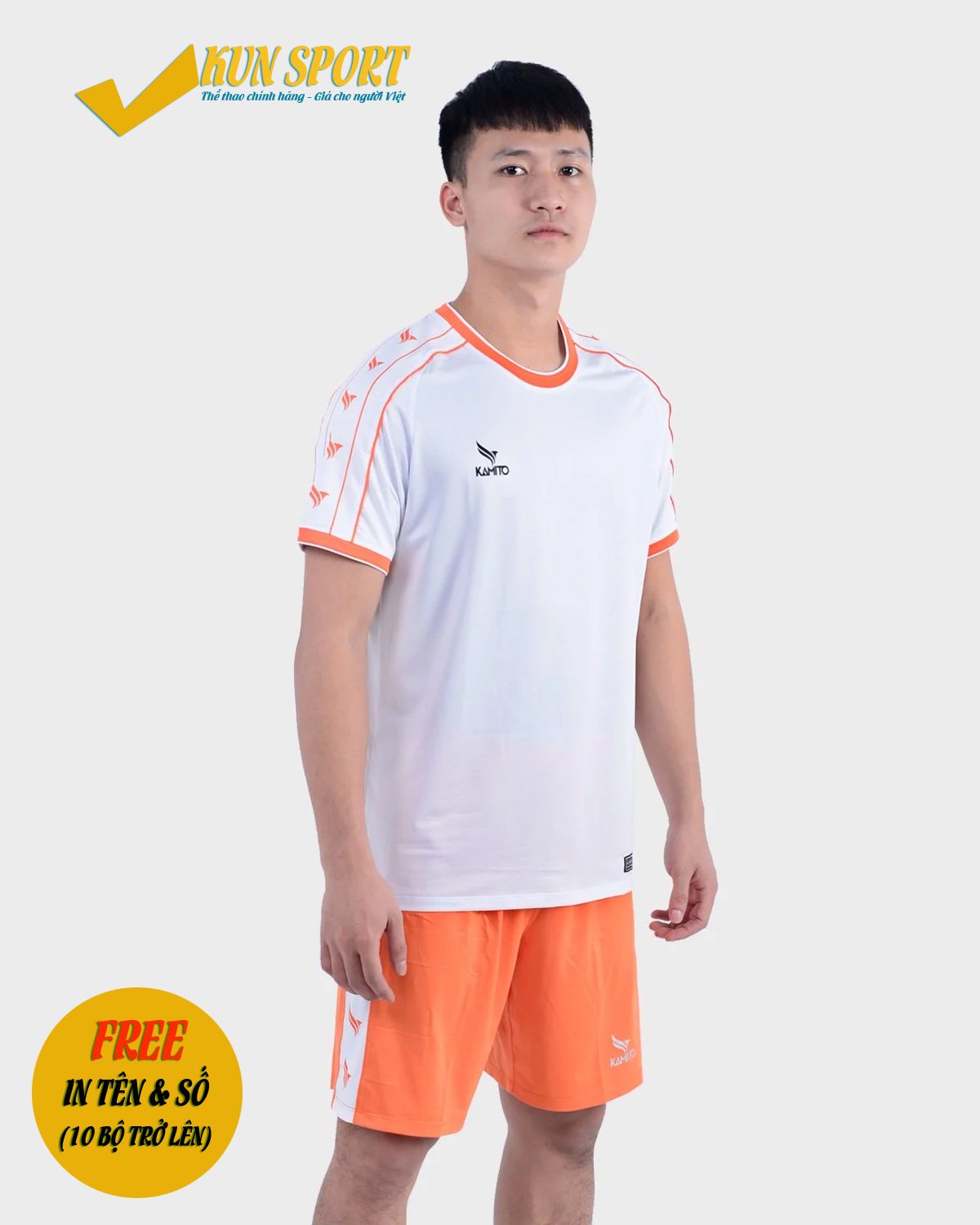 Bộ áo đá bóng KAMITO 122020 - Trắng