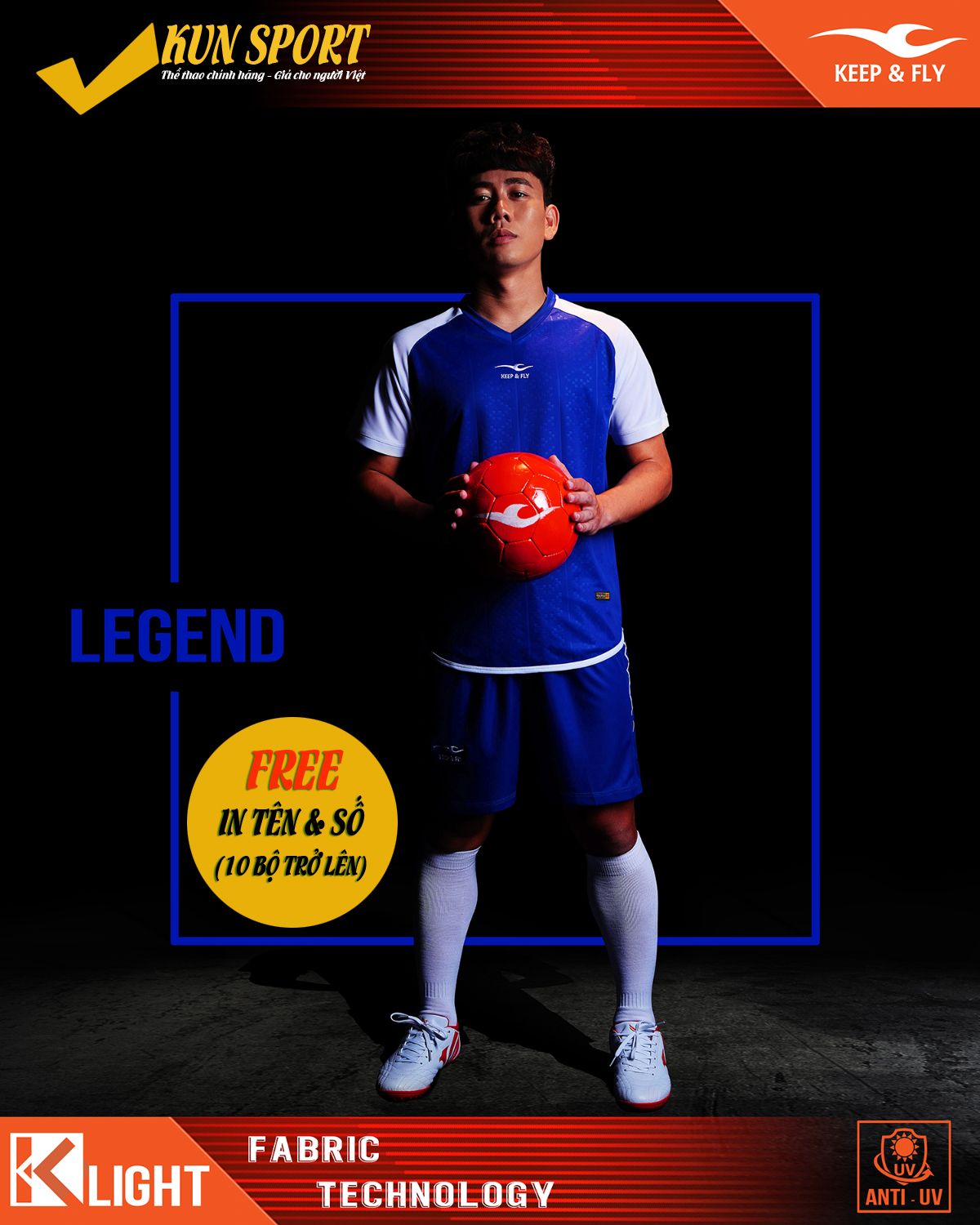 Bộ áo cao cấp LEGEND - Xanh bích