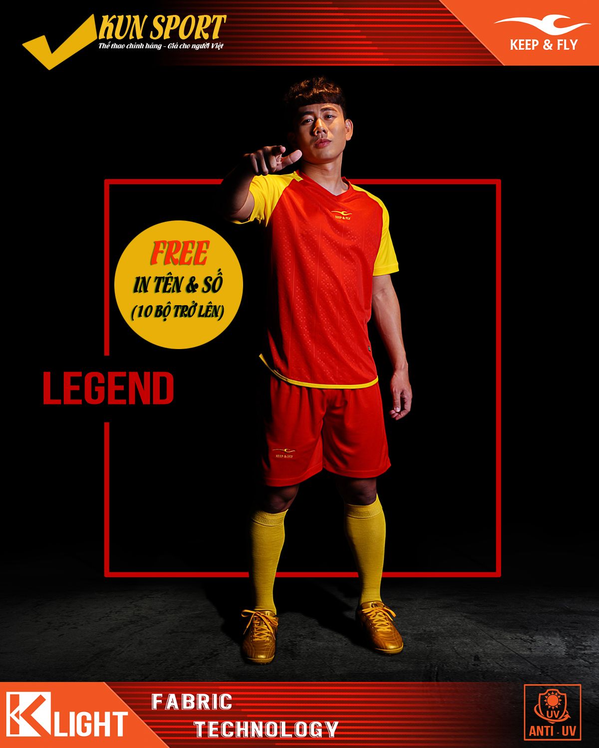 Bộ áo cao cấp LEGEND - Đỏ