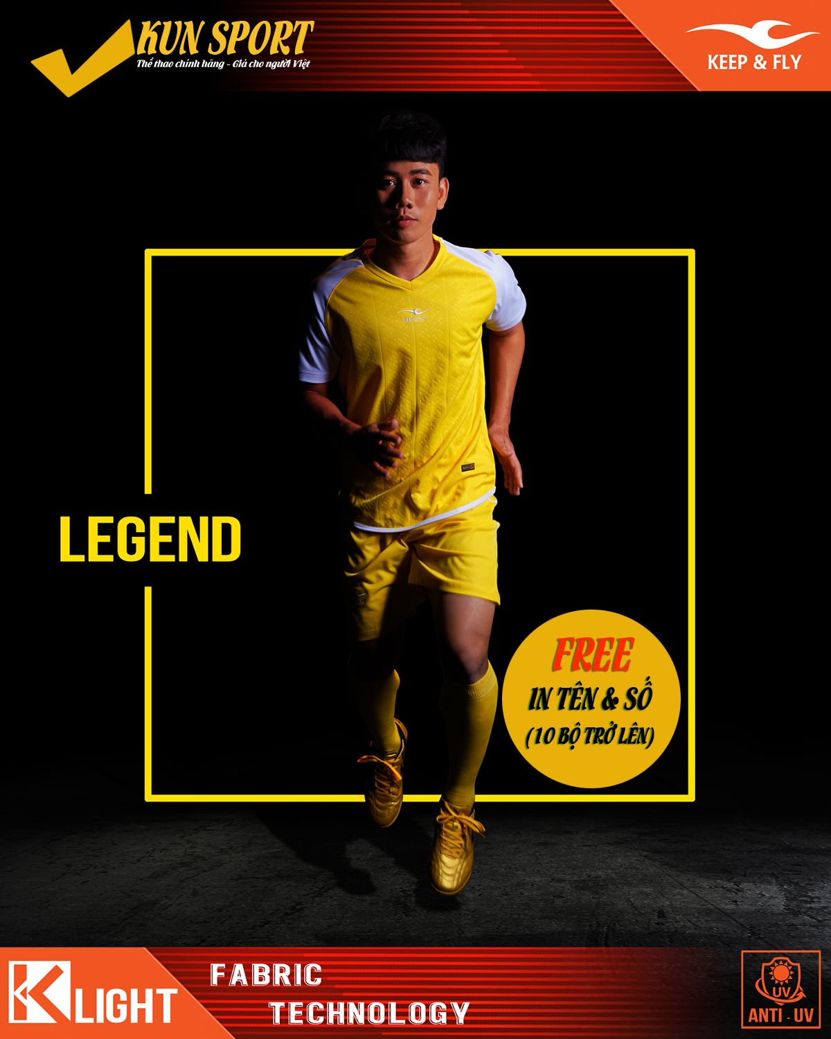 Bộ áo cao cấp LEGEND - Vàng