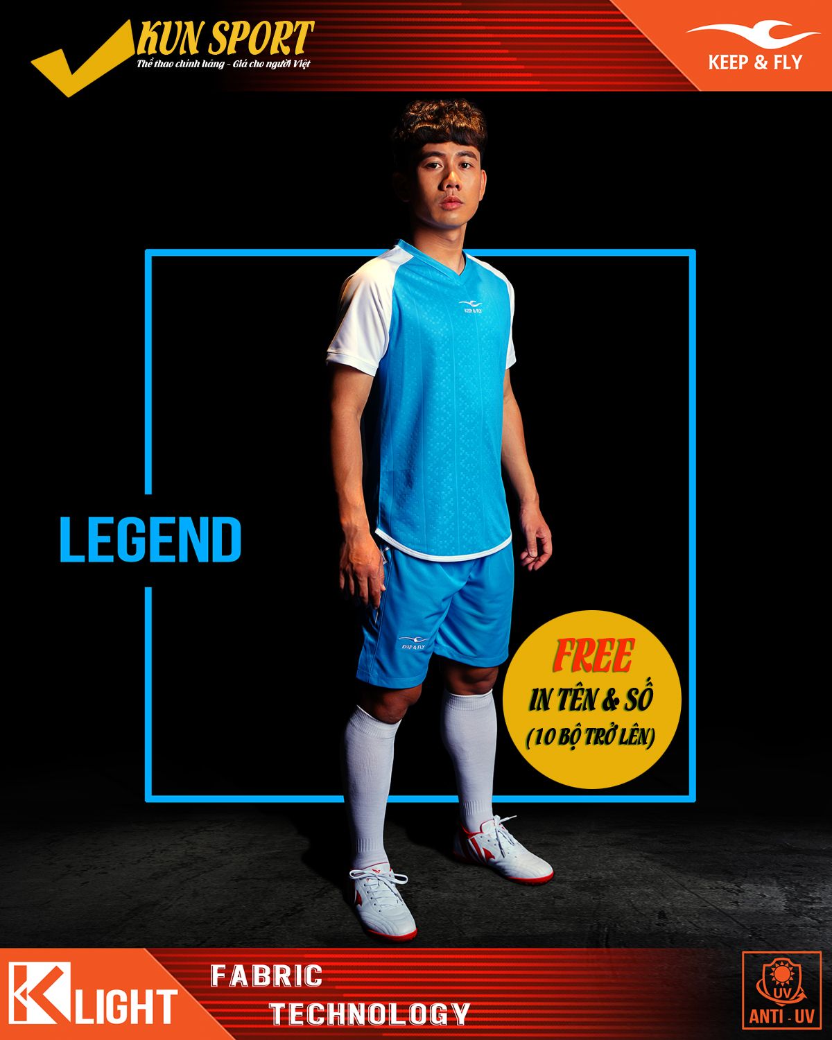 Bộ áo cao cấp LEGEND - Xanh ya