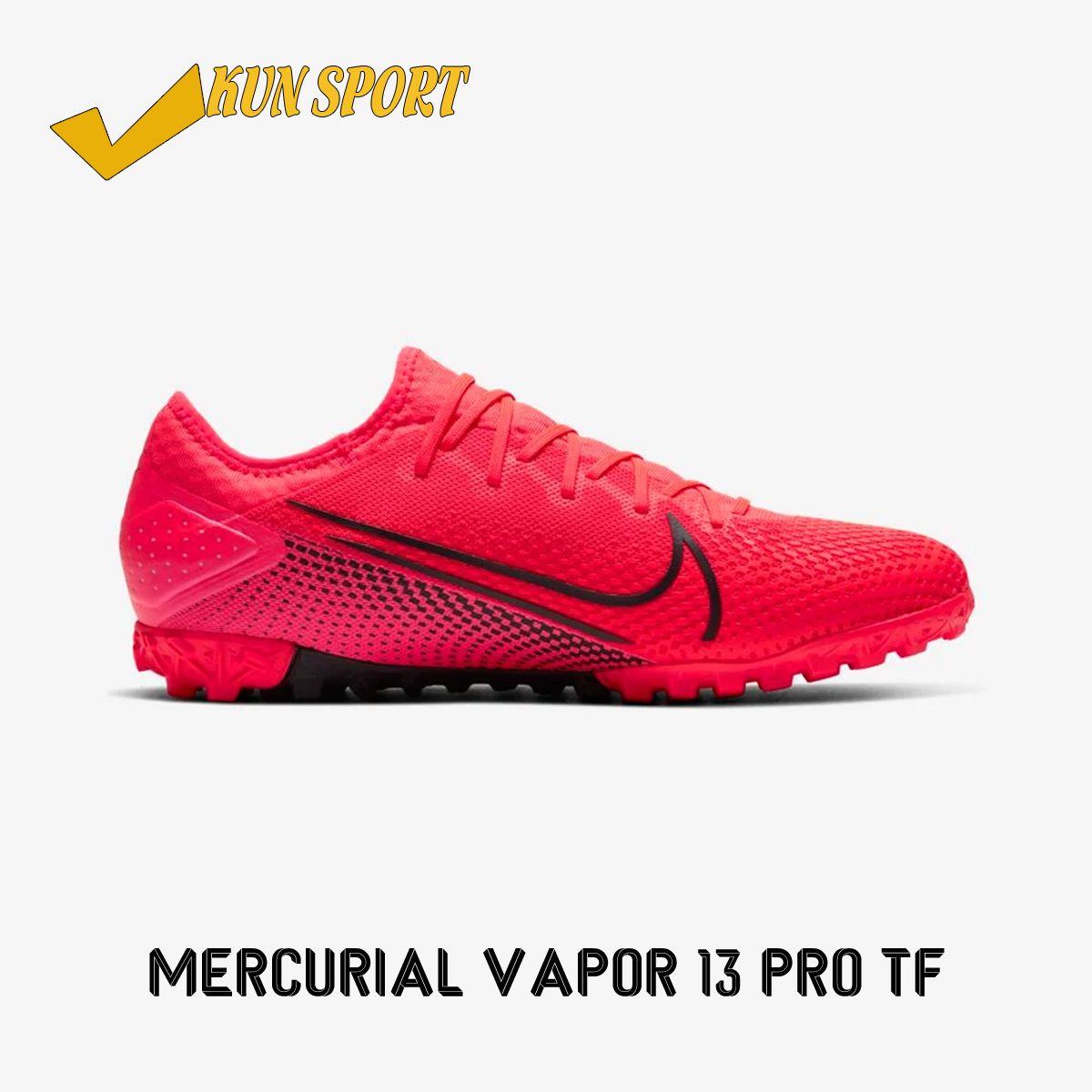 Nike Mercurial Vapor 13 Pro TF – AT8004-606 – ĐỎ HỒNG/ ĐEN