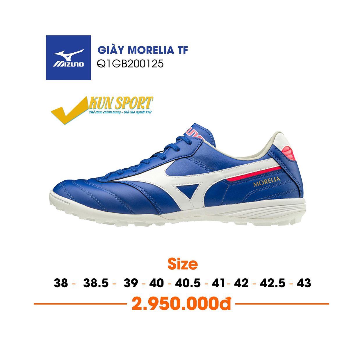 MIZUNO MORELIA TF - Xanh