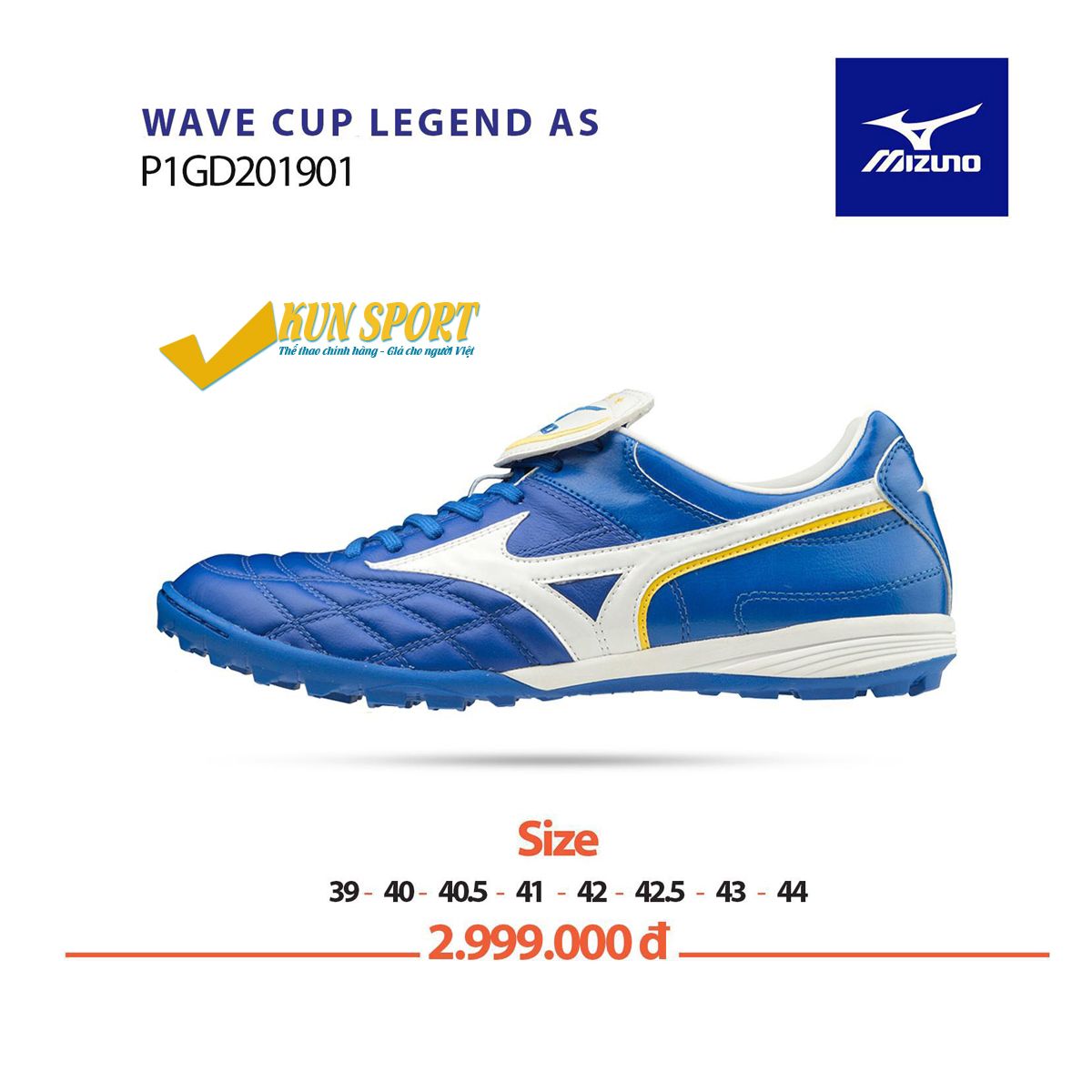 MIZUNO WAVE CUP LEGEND AS - Xanh