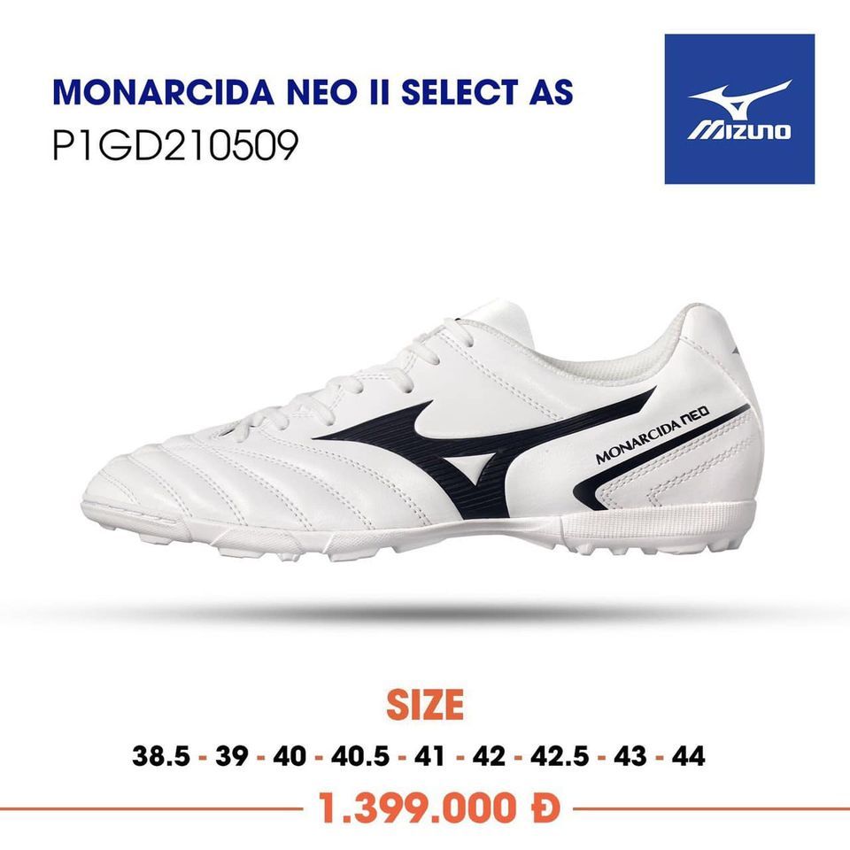 MIZUNO MONARCIDA NEO II SELECT AS - Trắng đen