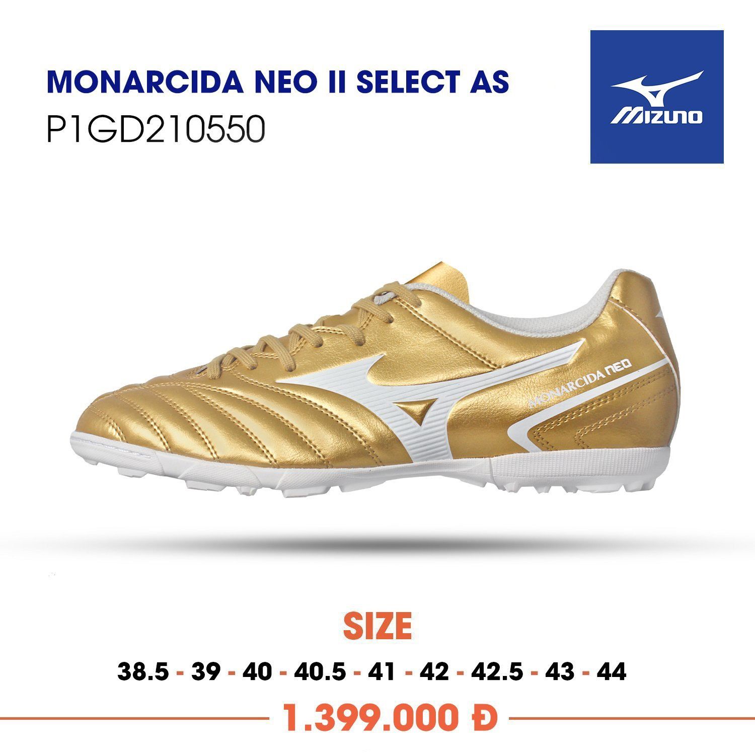 MIZUNO MONARCIDA NEO II SELECT AS - Vàng